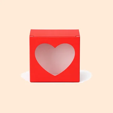 Heart Box With PVC Window