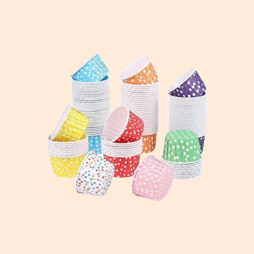 Mixed Color Paper Cake Cups