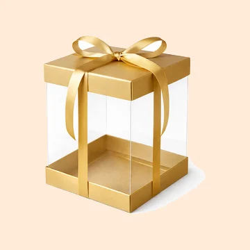 PVC Box With Button & Ribbon