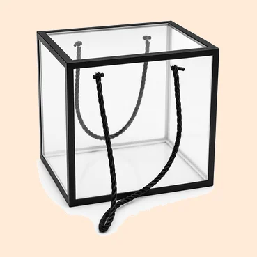 PVC Box With Rope & Black Accent