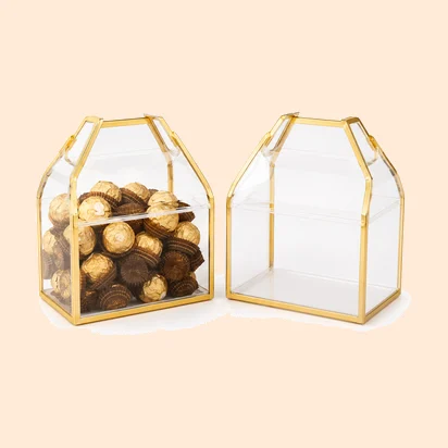 PVC Box With Rope & Gold Accent