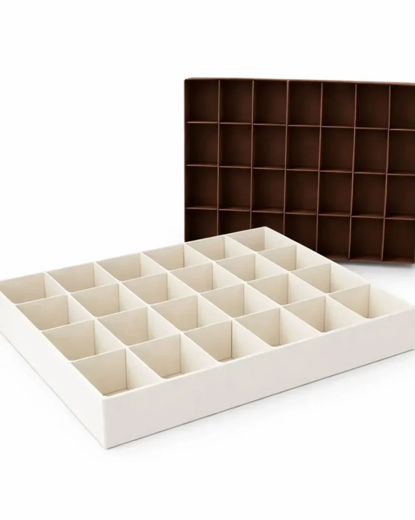 Divided chocolate boxes
