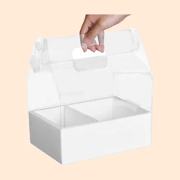 White PVC Box (Flower & Cake)